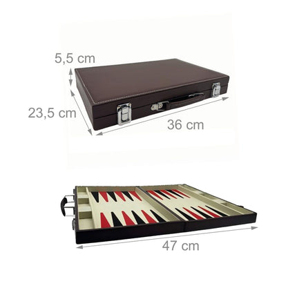 Set de table cu finisaj din piele și cutie