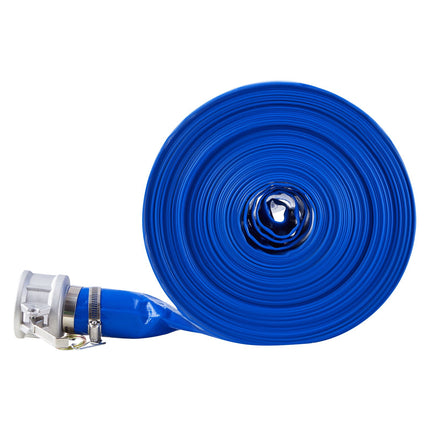 Backwash Hose 2 In x 100 Ft PVC, Camlock, Clamps