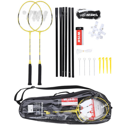 Set rachete badminton, 2 rachete, 3 volane, plasă