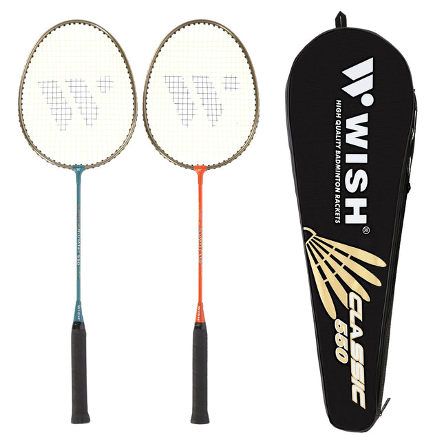 Set badminton – 2 rachete, volante incluse
