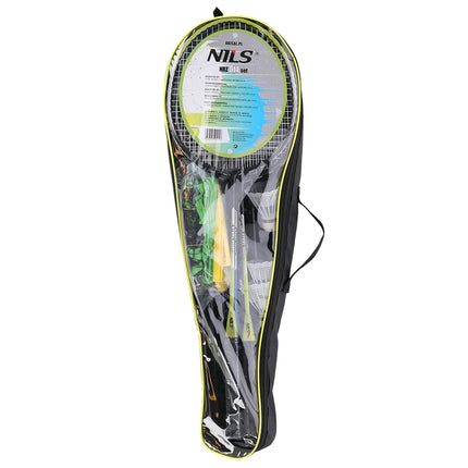 Set badminton – 4 rachete, 3 volane, plasă și husă