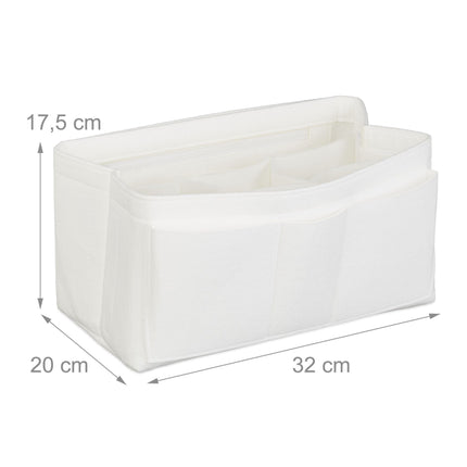Geanta Organizator Poșeta Pâslă Albă