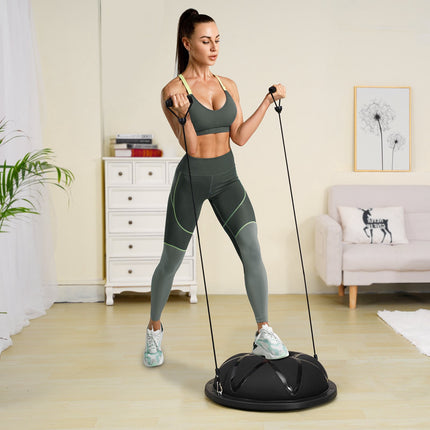 Balance Ball Trainer, 23-Inch, 660 lb, Bands, Pump