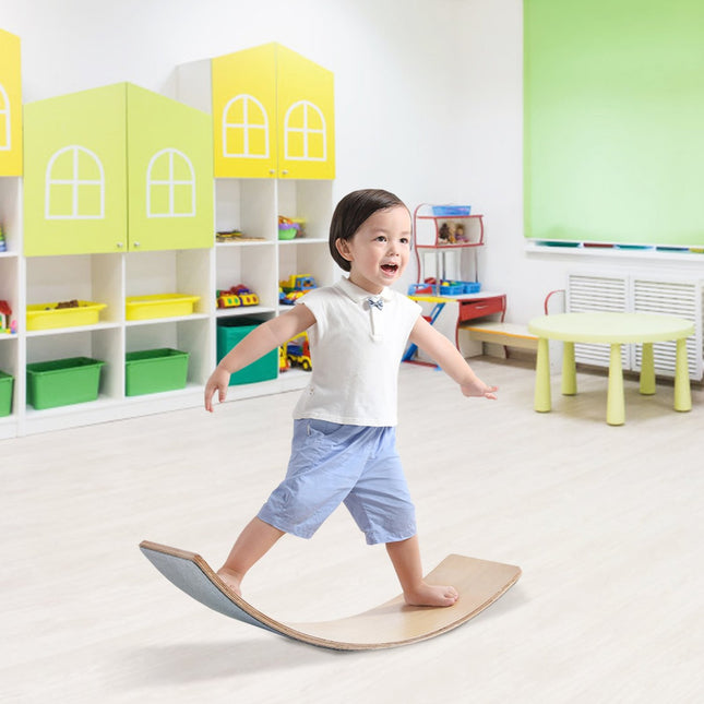 Balance Board Curvy Board Placa de echilibrare din lemn 90 x 30cm