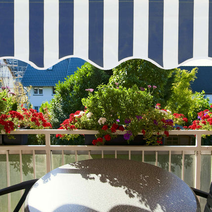 Copertina balcon albastru/alb