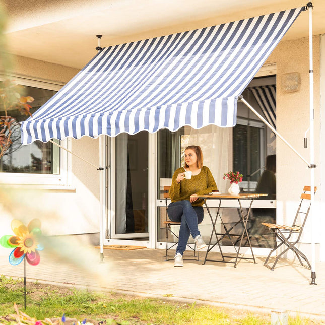 Copertina balcon albastru/alb