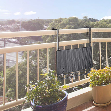 Masa de balcon pliabila neagra