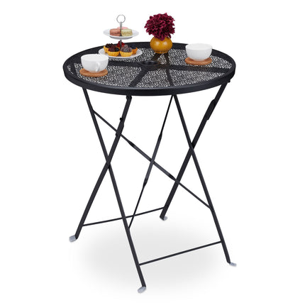 Masa de balcon pliabila neagra