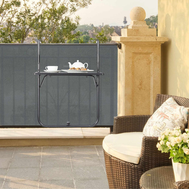 Masa de balcon pliabila neagra