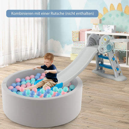 Piscina cu bile cu 200 bile Piscina cu bile 90 x 30 cm inclusiv covoraș detașabil gri