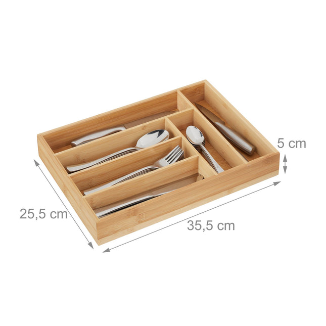 Tava pentru tacamuri din bambus 25,5 x 35,5 cm