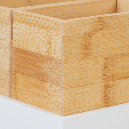 Set organizator de birou din bambus - 4 piese