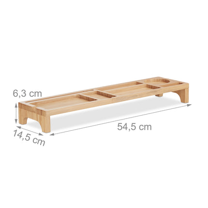 Organizator de birou din bambus cu 7 compartimente