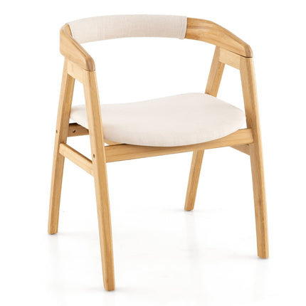 Scaun de masă din bambus cu pernă – Natural, Ergonomic