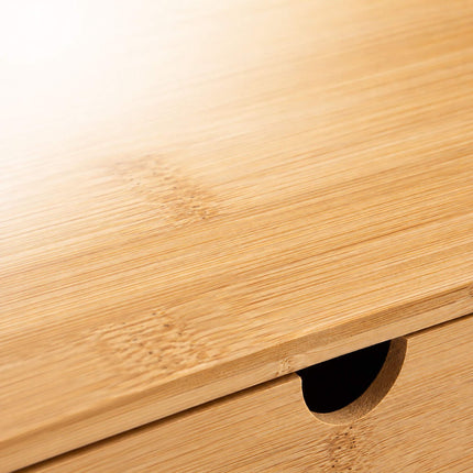 Bamboo Drawer Box Desk Organiser with 4 Drawers, 13.5 x 33 x 21 cm, Natural