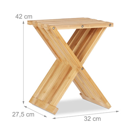 Scaun pliabil din bambus - Compact, versatil, pentru utilizare în interior/exterior