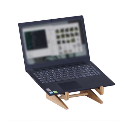 Suport pentru laptop din bambus, 10–15 inci, reglabil