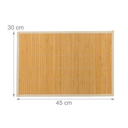 Set de 6 servetele de loc din poliester din bambus cu suporturi