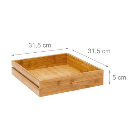 Bamboo Side Table with Drawer
