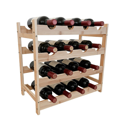 Suport de vin din bambus pentru bucătărie, living, bar de acasă