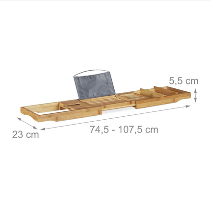 Raft de baie din bambus cu suport de carte