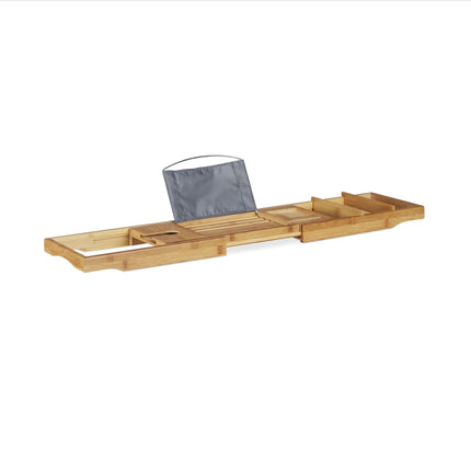Raft de baie din bambus cu suport de carte