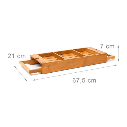 Bamboo bathtub shelf