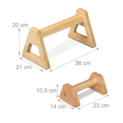 Manere din bambus pentru presa de banc, pachet de 4