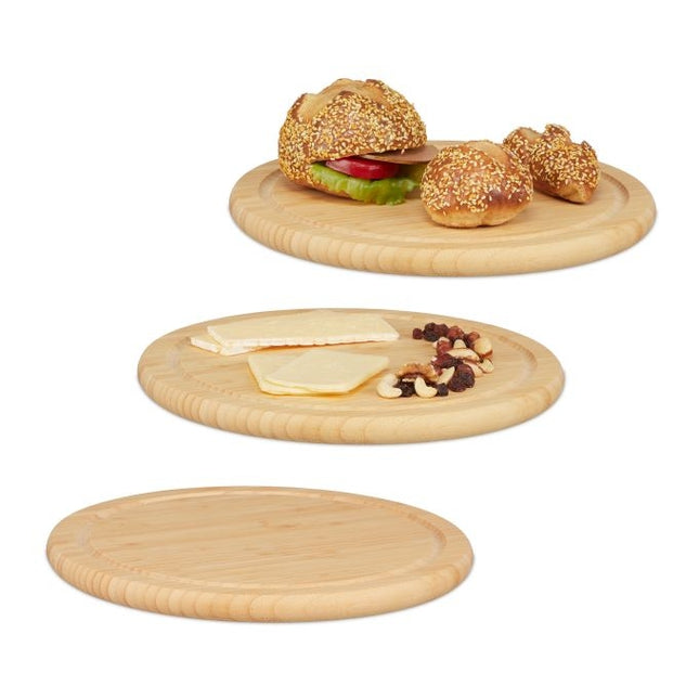 Tabla de mic dejun din bambus, set de 3