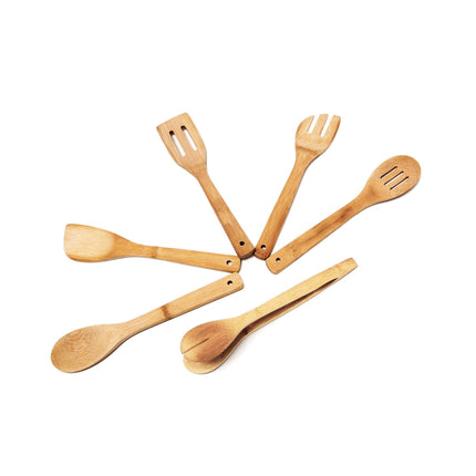 Set de 7 ustensile de bucătărie din bambus