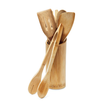 Set de 7 ustensile de bucătărie din bambus