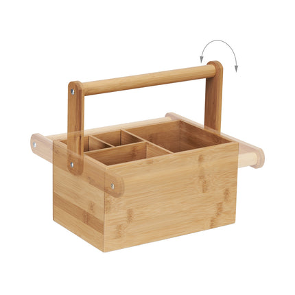 Organizator din bambus cu maner