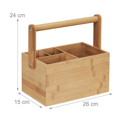 Organizator din bambus cu maner