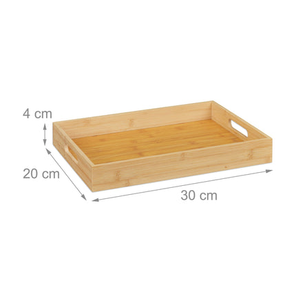 Tava de servire din bambus