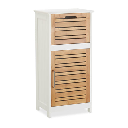 Dulap lateral din bambus alb