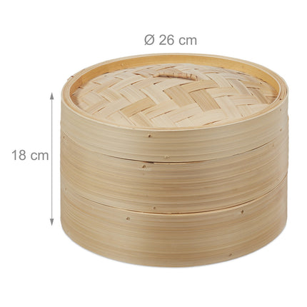 Aparat cu aburi din bambus 26 cm