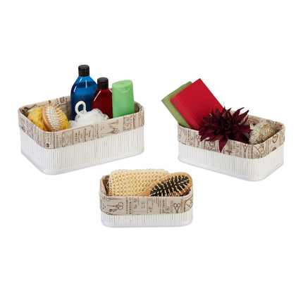 Coș de depozitare din bambus - set de 3