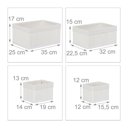 Coșuri de depozitare din bambus - set de 6