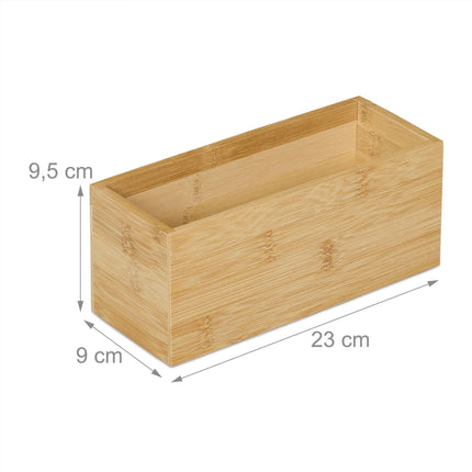 Bamboo storage box, 2-pack