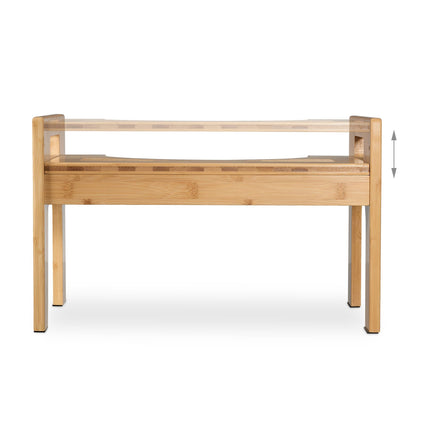 Scaun de toaleta din bambus