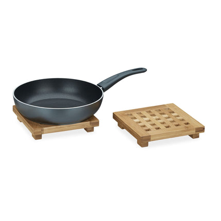 Set de 2 trivete din bambus