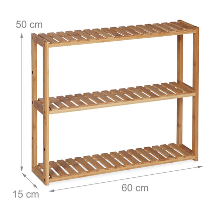 Bamboo wall shelf