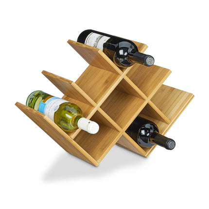 Raft pentru vin din bambus