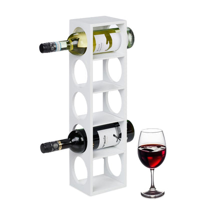 Raft pentru vin din bambus alb