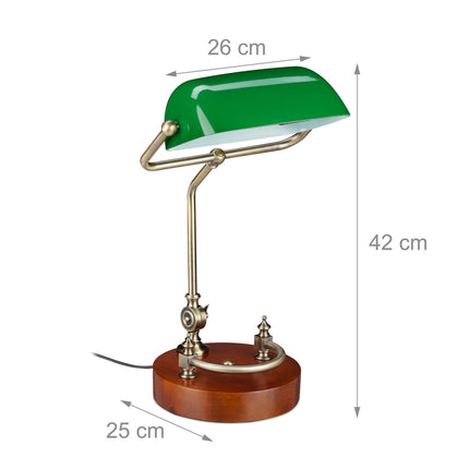 Lampa de bancher cu ecran verde