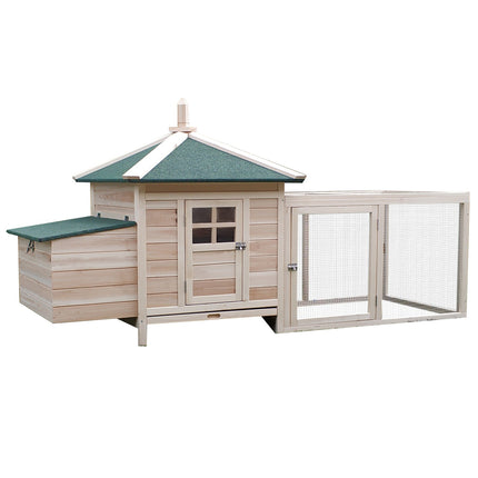 Chicken House with Run & Perches, Winterproof Pine