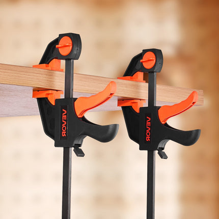 Bar Clamps Set, 2x12in and 2x6in, 70kg Quick-Grip