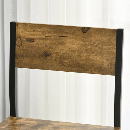 Set de bar cu masă și 2 scaune, MDF și metal, maro