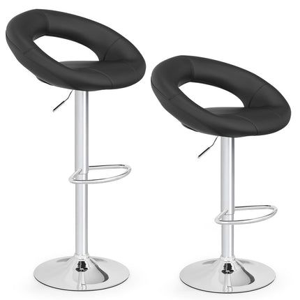 Set de 2 scaune de bar, reglabile pe înălțime, pivotante la 360°