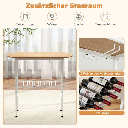 Set de masă pentru 2 persoane cu suport pentru pahare de vin și sticle
